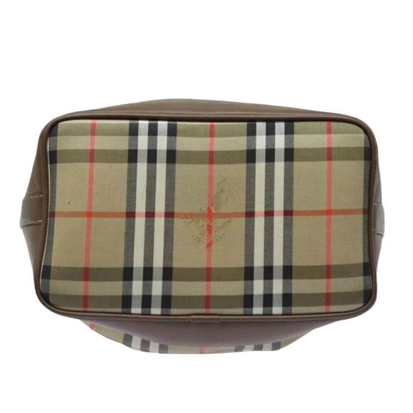 BURBERRYS Nova Check Canvas Leather Bucket Shoulder Bag 💼 - Picture 13 of 15